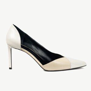Celine Ivory & Beige Two-Tone Pointed-Toe D'Orsay Pumps